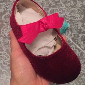 Cat & jack red fuchsia flats dress shoes